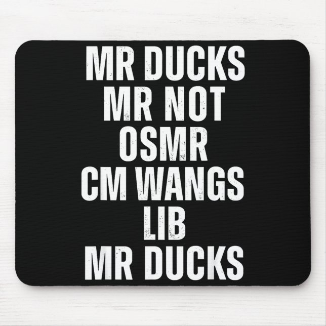 Tapis De Souris Mr Ducks Mr Not Duck Joke Phonetic Puzzle  (Devant)