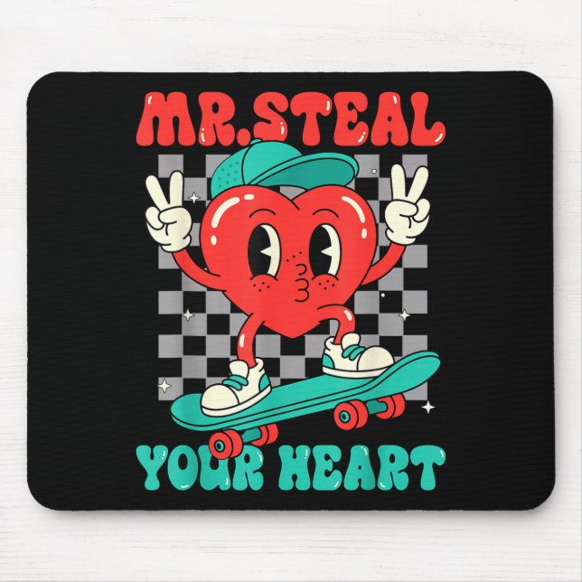 Tapis De Souris Mr Steal Your Heart For Boys Toddlers Valentine's  (Devant)