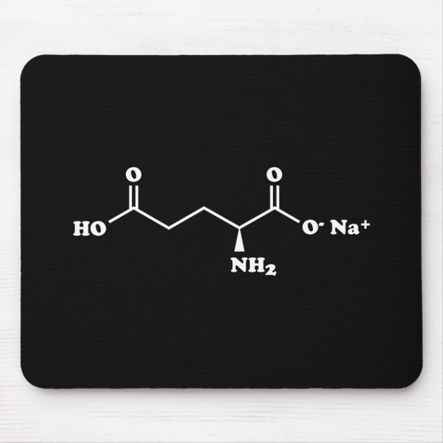 Tapis De Souris MSG Monosodium Glutamate Molecule Formule chimique (Devant)