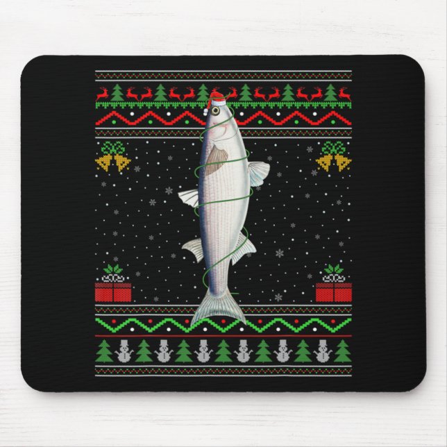 Tapis De Souris Mullet Fish Lover Matching Ugly Mullet Christmas T (Devant)