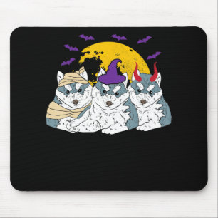 Tapis De Souris Mummy witch siberian husky dog assolé