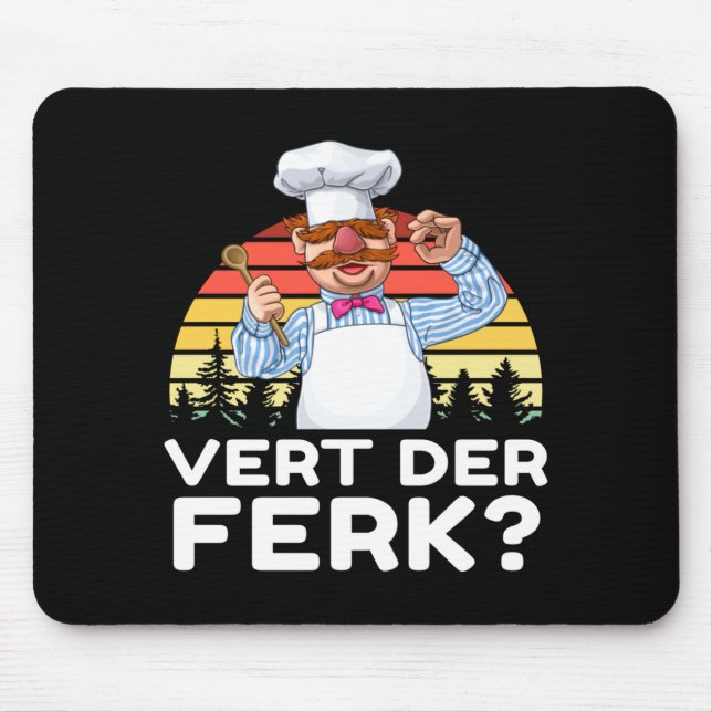 Tapis De Souris Muppet Show Swedish Chef Expletive New Funny Stic  (Devant)
