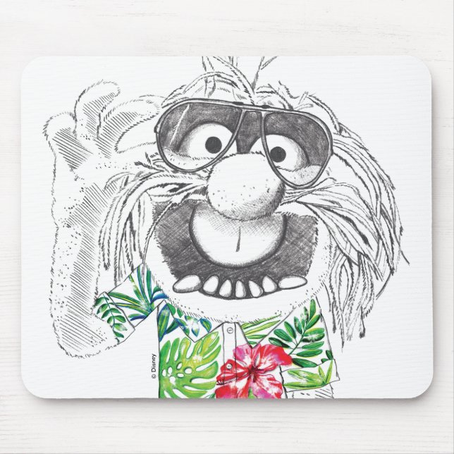 Tapis De Souris Muppets | Animal Dans Une Chemise Hawaïenne (Devant)