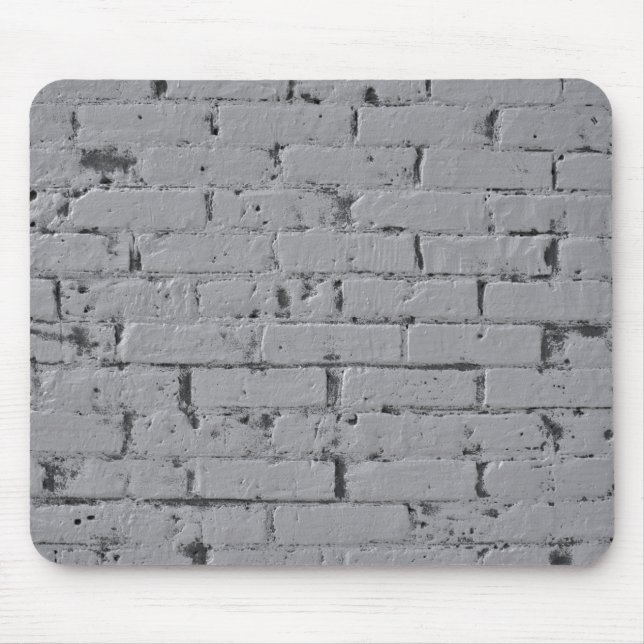 Tapis De Souris Mur de brique peint gris clair (Devant)