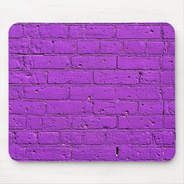 Tapis De Souris Mur en brique violet peint (Devant)