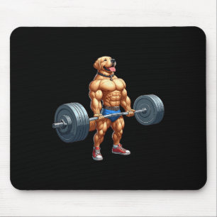 Tapis De Souris Muscle Labrador Chien Levant la mort Gym haltéroph