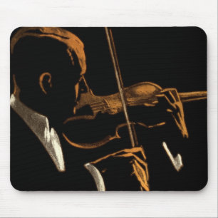 Tapis De Souris Musicien vintage, violoniste jouant de la musique 