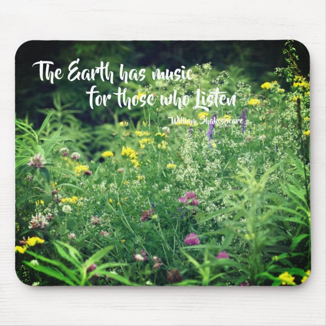 Tapis De Souris Musique De La Nature Citation Inspirationnelle (Devant)