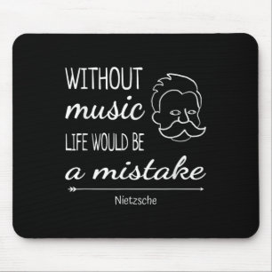 Tapis De Souris Musique Friedrich Nietzsche Citation Chemise