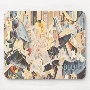 Tapis De Souris Musique vintage, jazz Art Déco, Rhapsodie en bleu