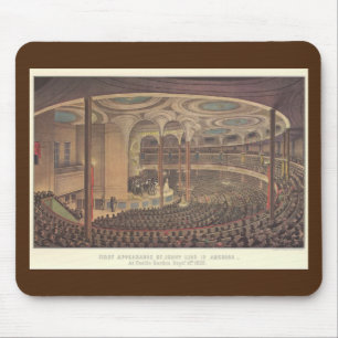 Tapis De Souris Musique vintage, Jenny Lind, Chanteur d'opéra suéd