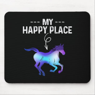 Tapis De Souris My Happy Place Horseback équitation Cheval équestr