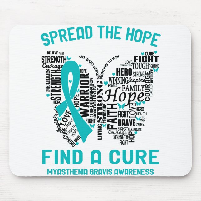Tapis De Souris Myasthénie Gravis Awareness Month Ribbon (Devant)