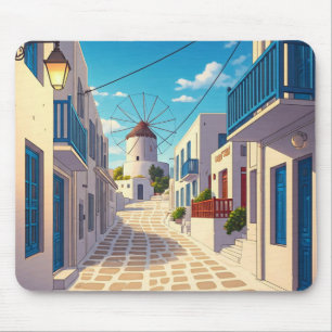 Tapis De Souris Mykonos Path Grèce Cyclades Voyage