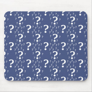 Tapis De Souris Mystère question marque énigme puzzle bleu