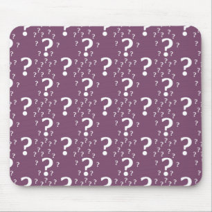 Tapis De Souris Mystère question marque énigme puzzle mauve