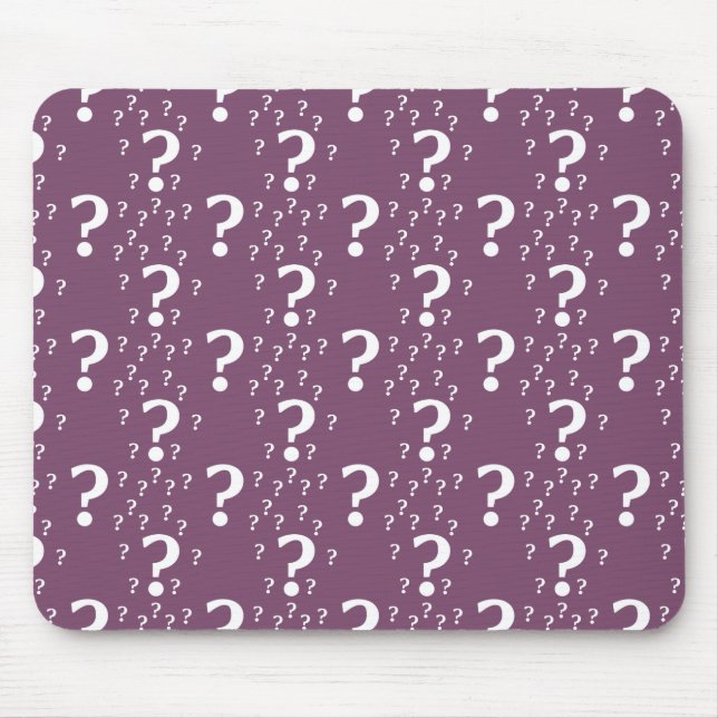 Tapis De Souris Mystère question marque énigme puzzle mauve (Devant)