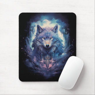 Tapis De Souris Mystic Moon Wolf Guardian
