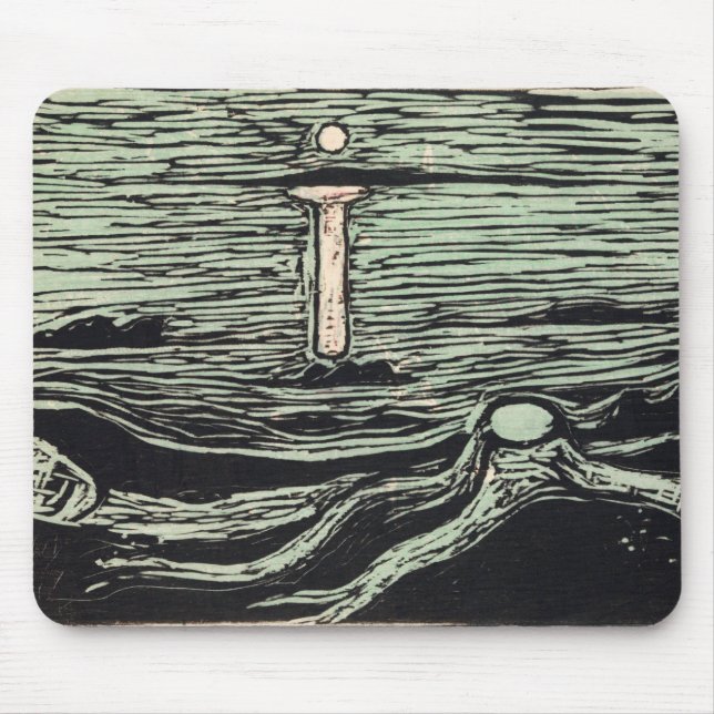 Tapis De Souris Mystical Shore (1897) par Edvard Munch (Devant)