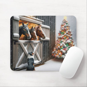 Tapis De Souris Nacre de Noël avec arbre
