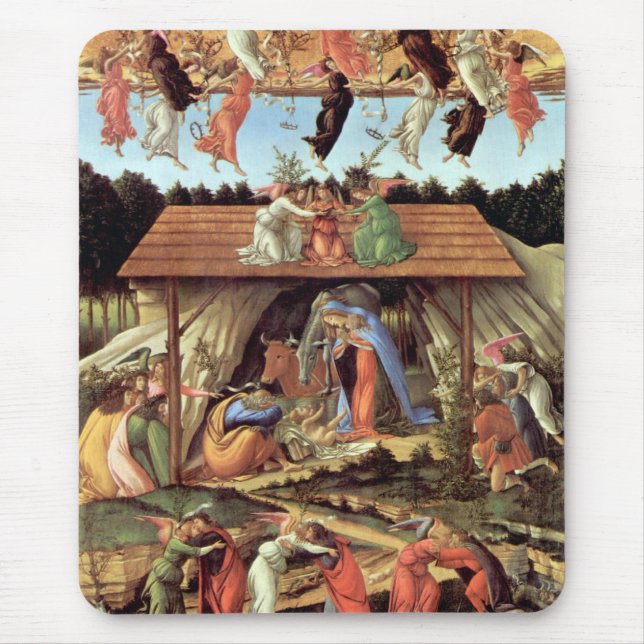 Tapis De Souris Naissance du Christ par Botticelli, Nativité de No (Devant)