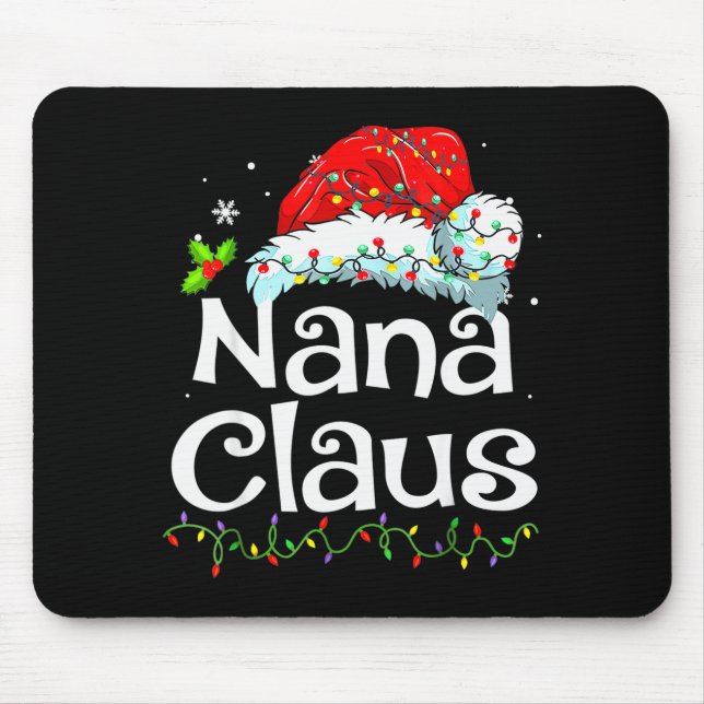 Tapis De Souris Nana Claus Christmas Pajama Family Matching Xmas L (Devant)