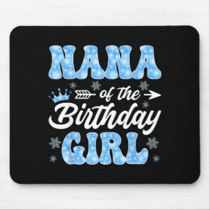 Tapis De Souris Nana de la fille d'anniversaire Flocons de neige H