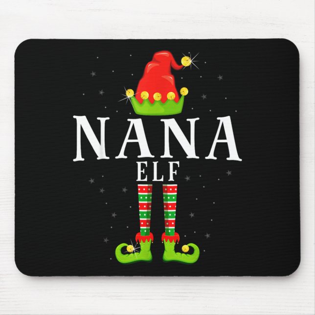Tapis De Souris Nana Elf Christmas Matching Xmas Pajama  (Devant)