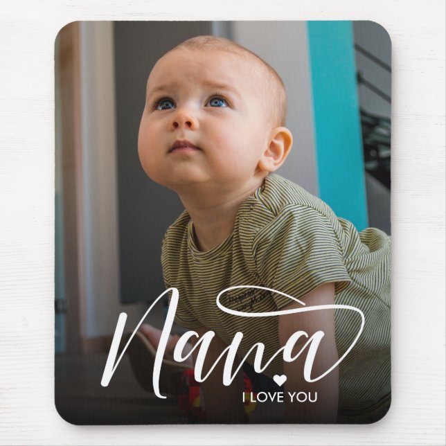 Tapis De Souris Nana I Love You Typographie Photo (Devant)