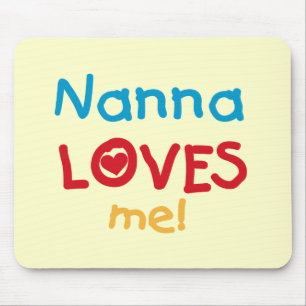 Tapis De Souris Nanna aime mes t-shirts et cadeaux