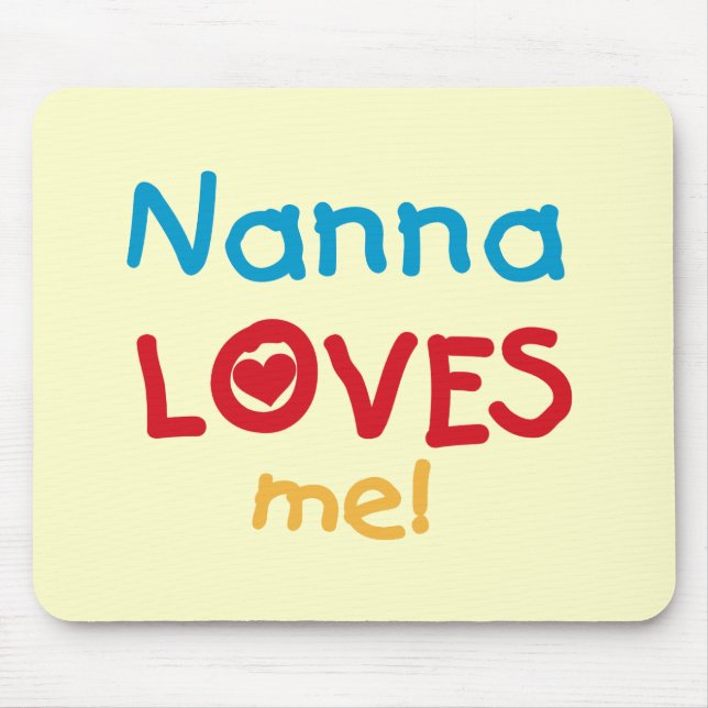 Tapis De Souris Nanna aime mes t-shirts et cadeaux (Devant)