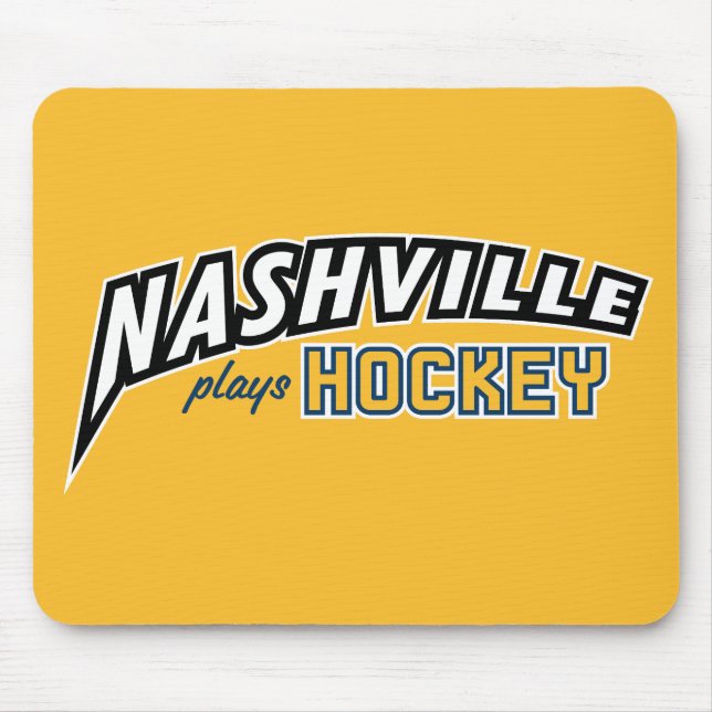 Tapis De Souris Nashville Joue à la souris d'or de hockey (Devant)