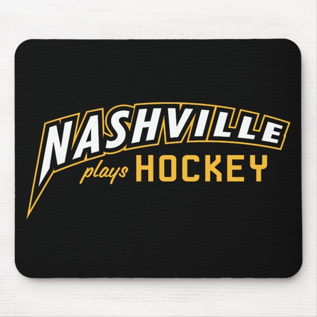 Tapis De Souris Nashville Joue à la souris noire de hockey (Devant)