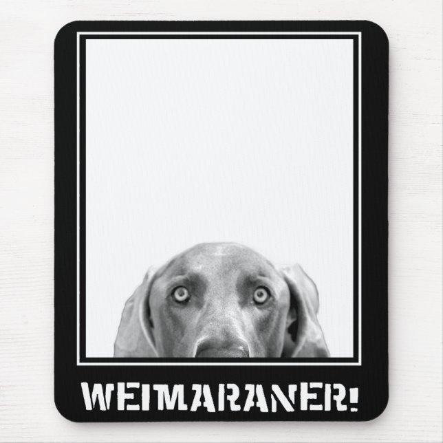 Tapis De Souris Nation de Weimaraner : Weimaraner dans une boîte ! (Devant)