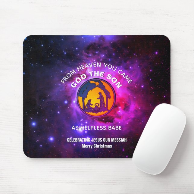 Tapis De Souris Nativité de Noël de l'univers chrétien élégant (Avec souris)