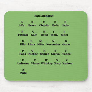 Tapis De Souris Nato Alphabet