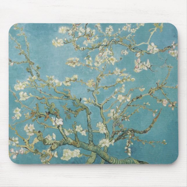 Tapis De Souris Nature de fleurs d'amande de branches de Gogh de (Devant)