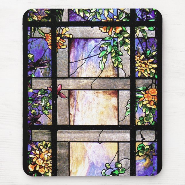 Tapis De Souris Nature en verre souillé de Nouveau Tiffany d'art (Devant)