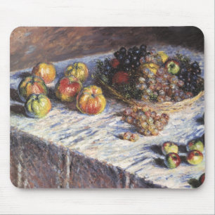 Tapis De Souris Nature morte avec pommes et raisins de Claude Mone