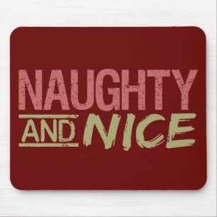 Tapis De Souris Naughty AND Nice mousepad personnalisé