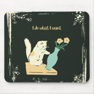 Tapis De Souris Naughty Cat Stain-Resistant Mouse Pad