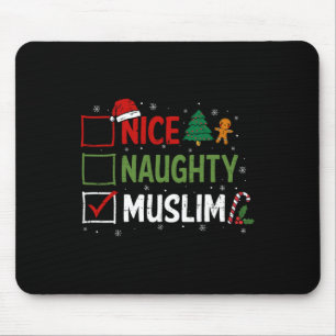 Tapis De Souris Naughty Nice Musulman Pajamas de Noël Père Noël