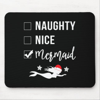 Tapis De Souris Naughty Nice Sirène Funny Sirène Noël