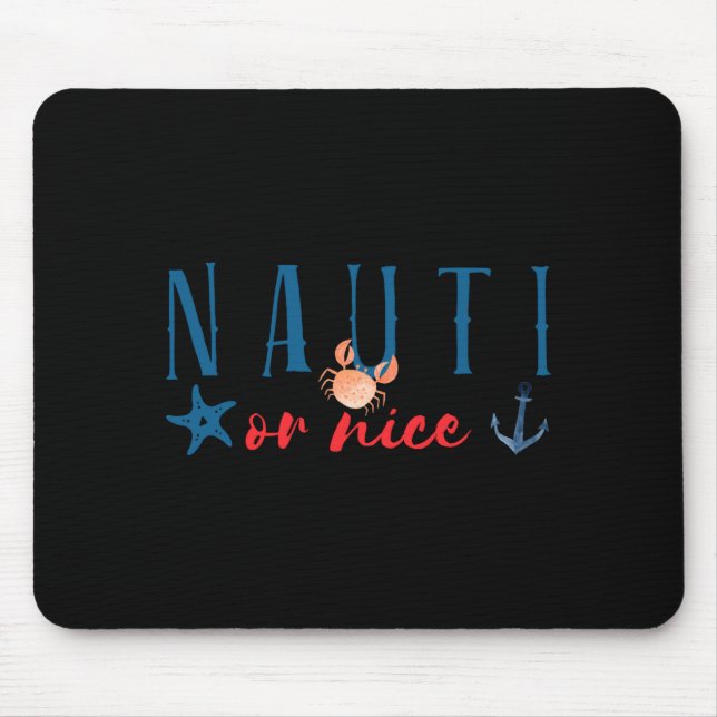 Tapis De Souris Nauti Or Nice Funny Nautical Christmas  (Devant)
