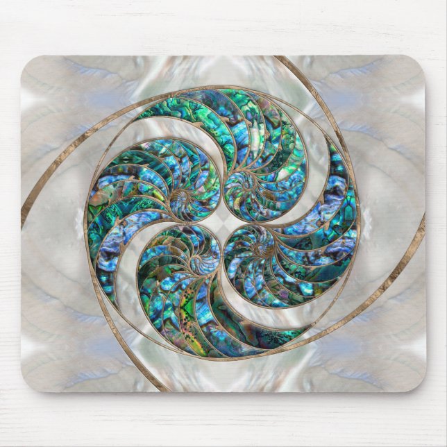 Tapis De Souris Nautilus Shell - Abalone et Pearl (Devant)