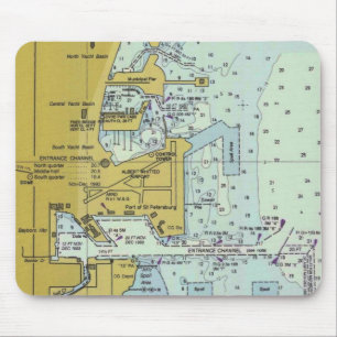 Tapis de souris nautique de diagramme de port de