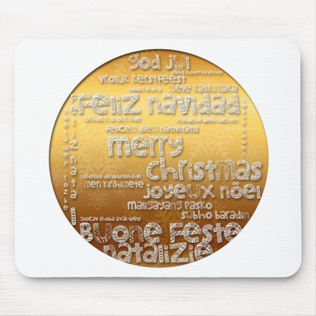 Tapis De Souris Navidad Noël International Salutation Mousepad (Devant)