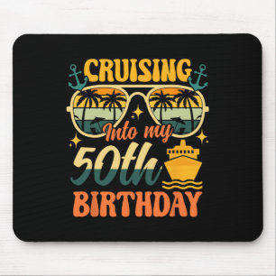 Tapis De Souris Naviguer vers mon 50e anniversaire Croisière de 50