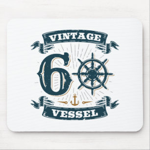 Tapis De Souris Navire vintage 60e anniversaire 60 ans