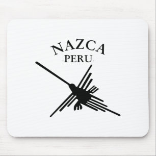 Tapis De Souris Nazca Pérou Colibri Avec Texte Courbé